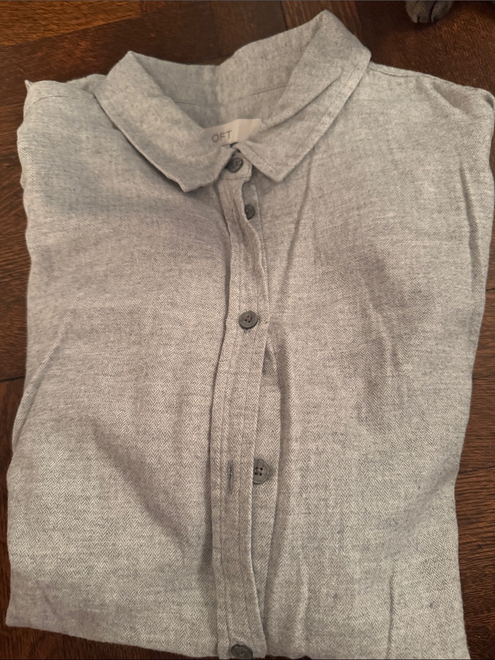 LOFT Light Gray Men's Casual Button-Down Shirt